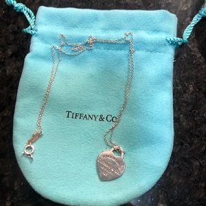 Authentic Tiffany and co heart tag necklace